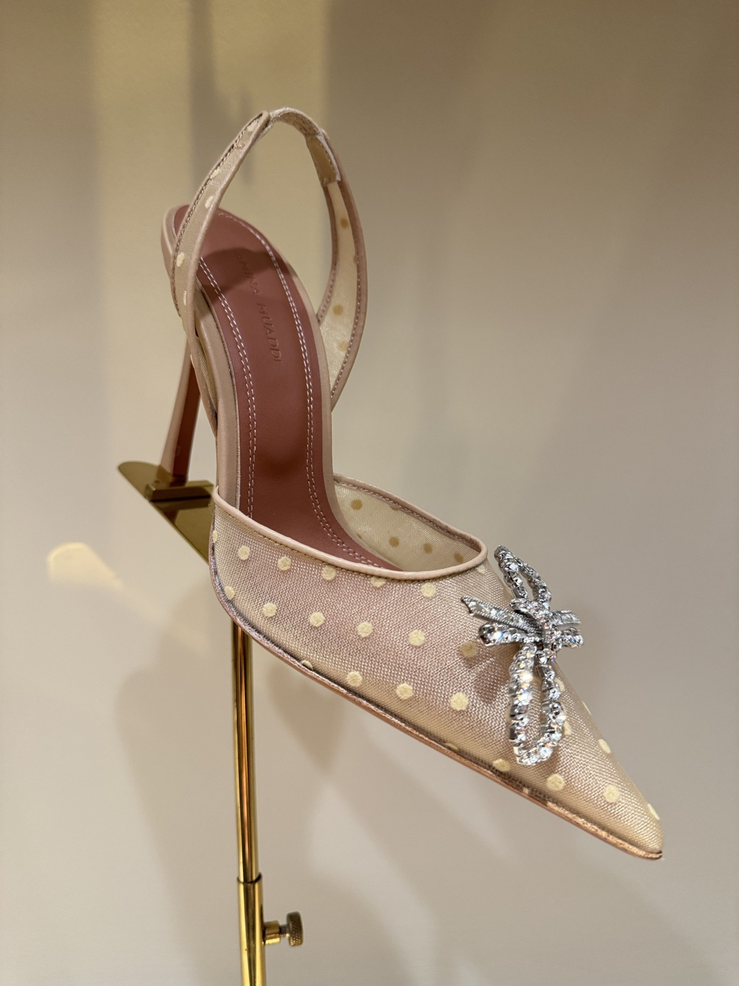 Amina-Muaddi-Rosie-Lace-Bowknot-Slingback-Pumps-Shoes-Beige-100MM-35To42